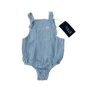 NWT Me & Henry 9/12M Blue Stripe Reef Bubble